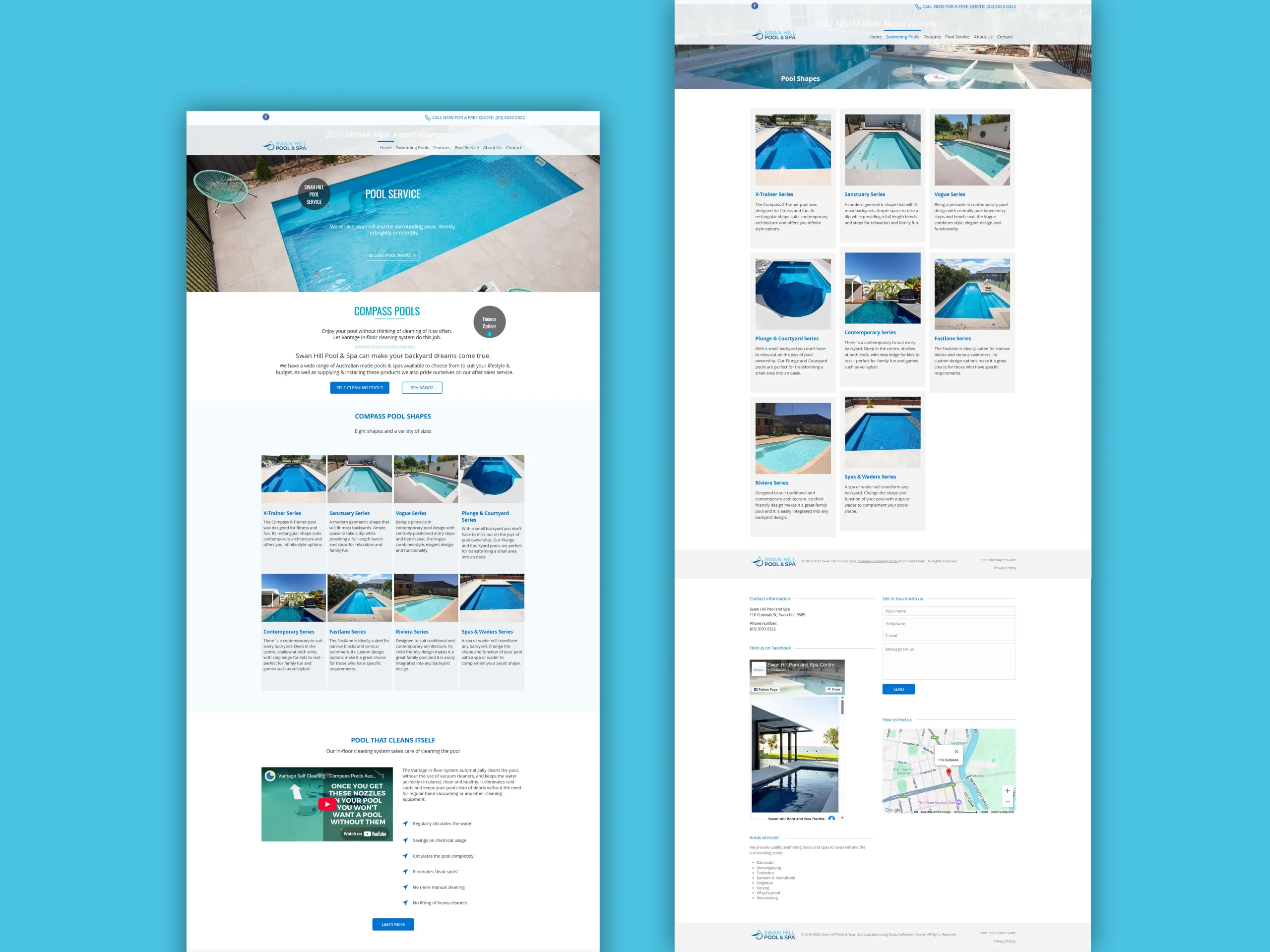 Swan Hill Pools & Spa Website Redesign & Custom Development