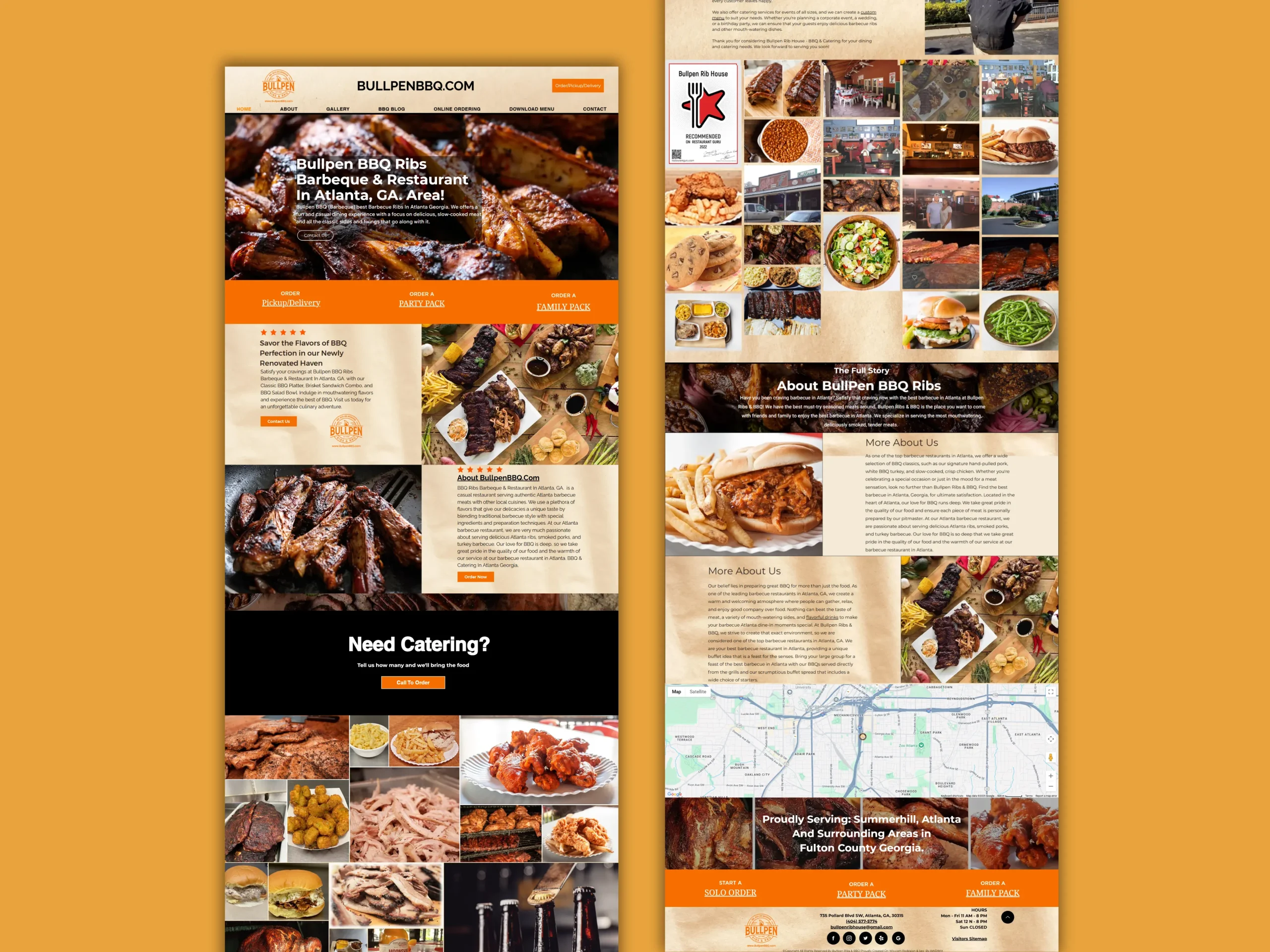 Bullpen BBQ Restaurant Website Redesign & SEO Optimization