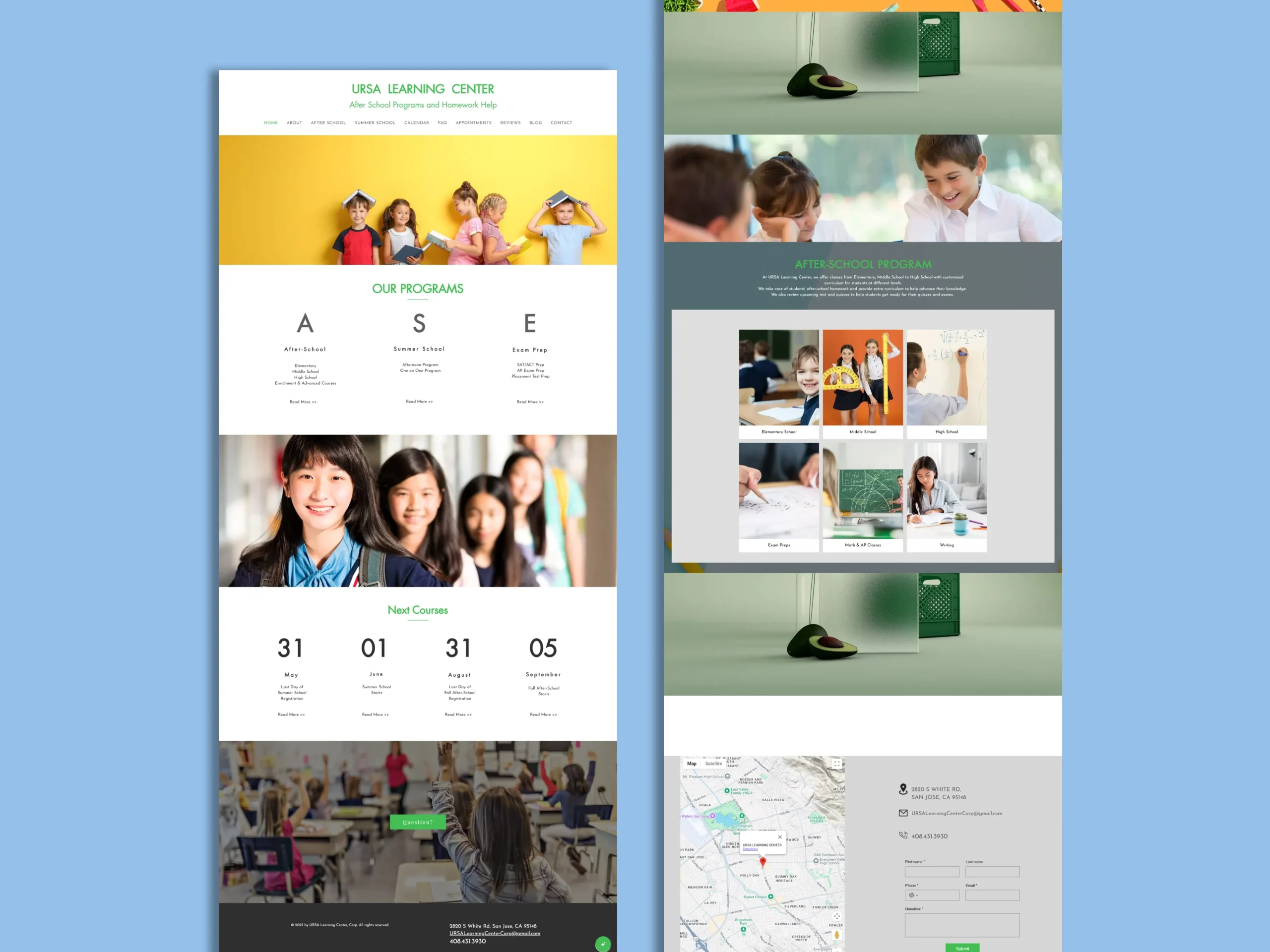 Ursa Learning Center Education Website Design & Appointment Integration